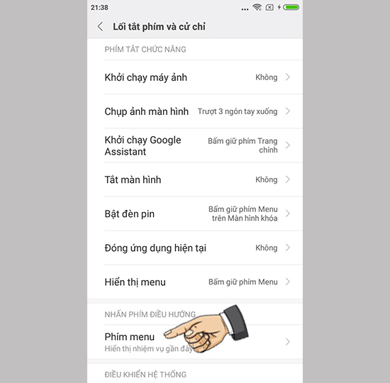 ​Tùy chọn tính năng